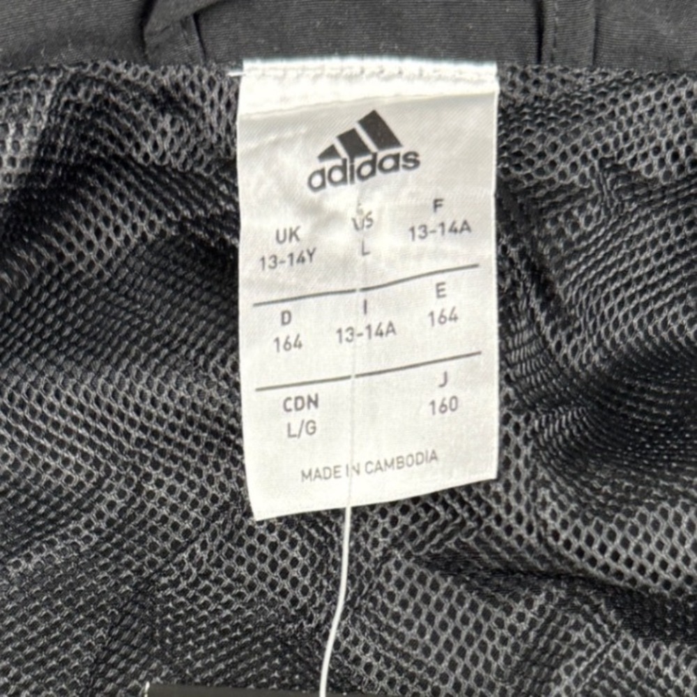 Adidas CORE 18 Presentation Jacket Black White Stripe Kids Large Track Sporty - Picture 3 of 10